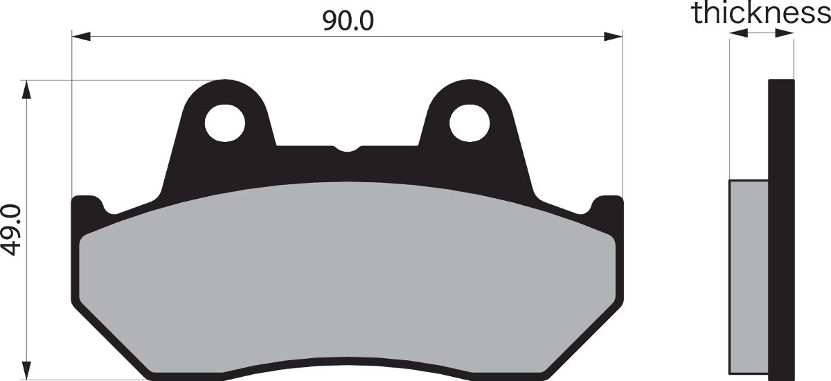 VESRAH Semi-Metallic Brake Pads