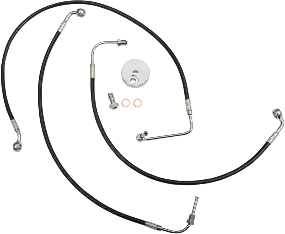 Black Braided Brake Line Kit