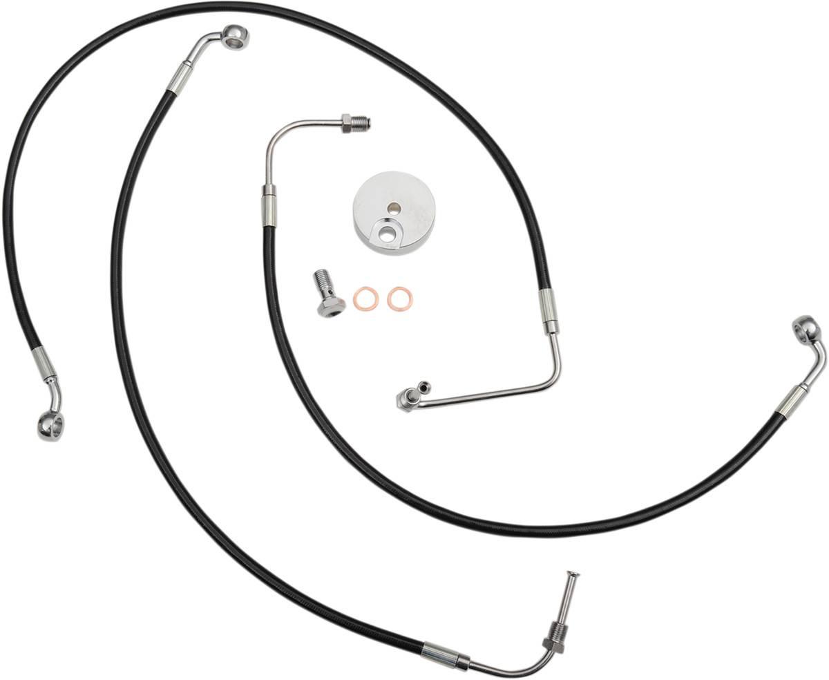 Black Braided Brake Line Kit