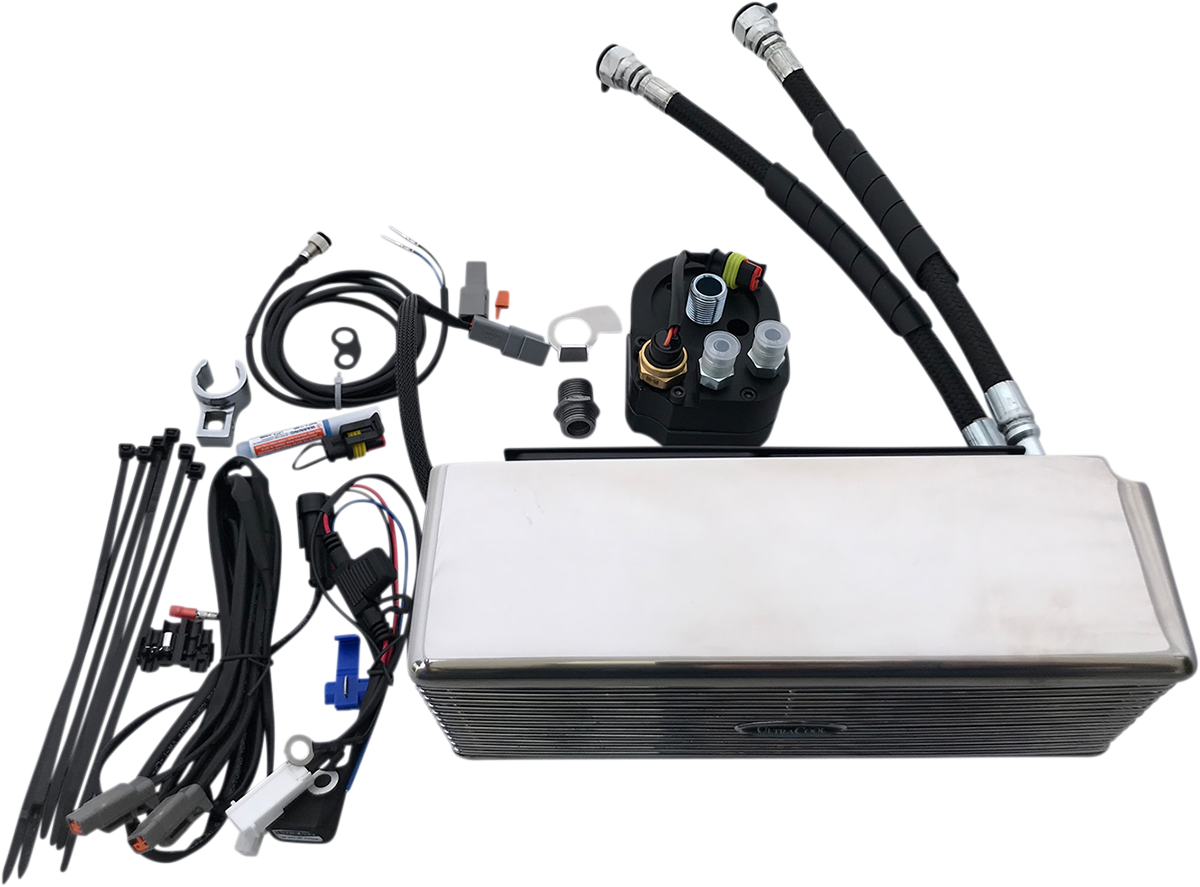 Ultracool Oil Cooler Kit - Chrome - Dyna Harley Davidson