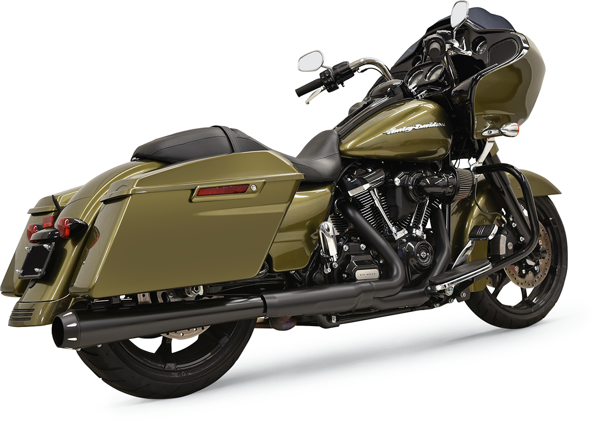 Bassani Crossover Eliminator 2-Into-1 4" Megaphone Slip-On Muffler For Harley Touring 2017-2025