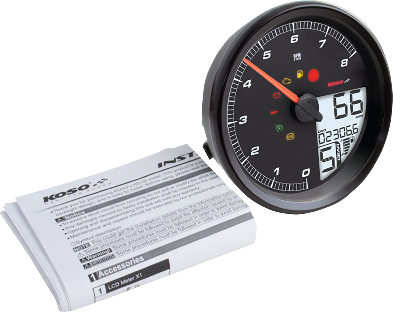 Koso HD-05 Multi-Function Speedometer For Harley Dyna / Softail / Touring 2011-2025