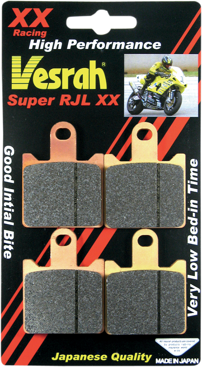Vesrah JL Sintered Metal Brake Pads - VD-444RJL-XX 2007-2012 Kawasaki ZX600 Ninja ZX-6R / 2013-2013 Kawasaki ZX636 Ninja ZX-6R