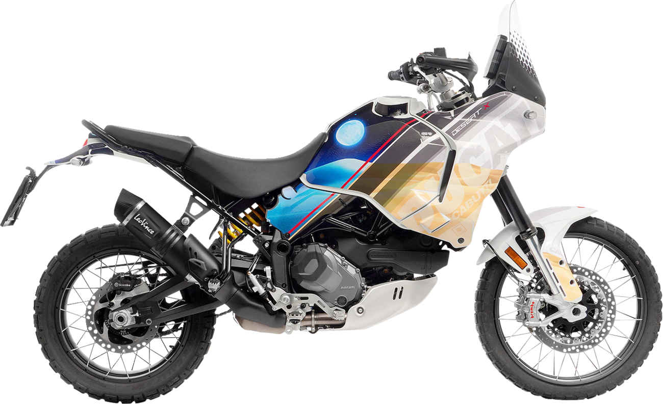 Leovince LV One EVO Slip-On Muffler - Black Edition 2022-2024 Ducati DesertX