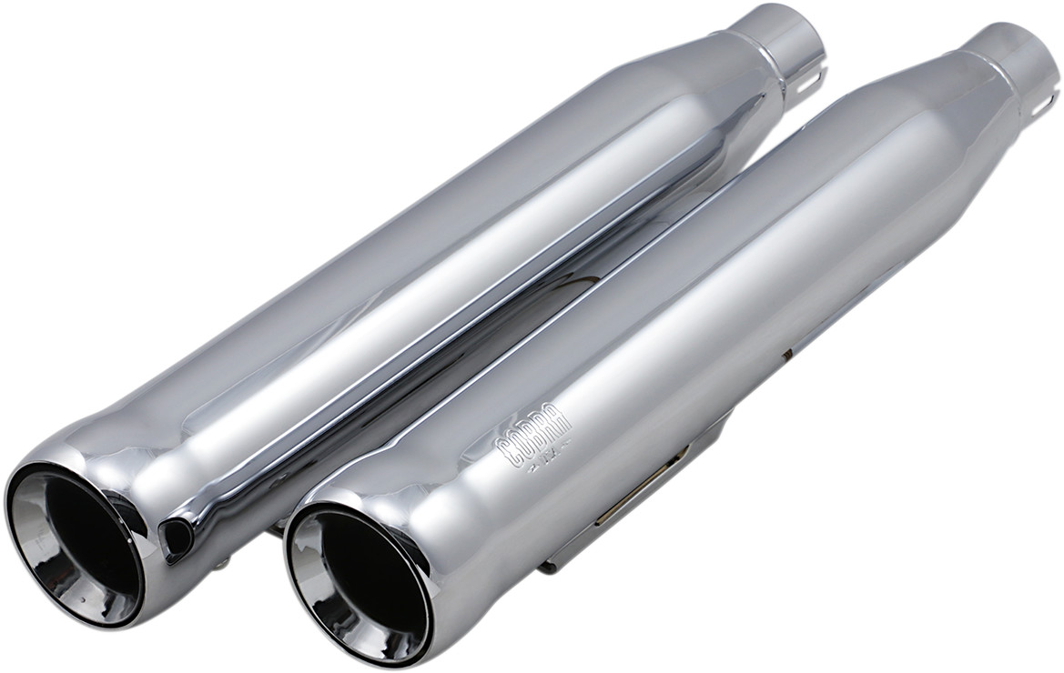 COBRA 3" NH SERIES SLIP-ONS CHROME DYNA 91-17