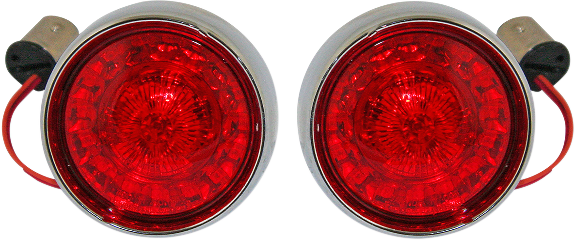 Custom Dynamics Chrome Probeam 1157 Red Rear LED Bullet Turn Signal Clusters