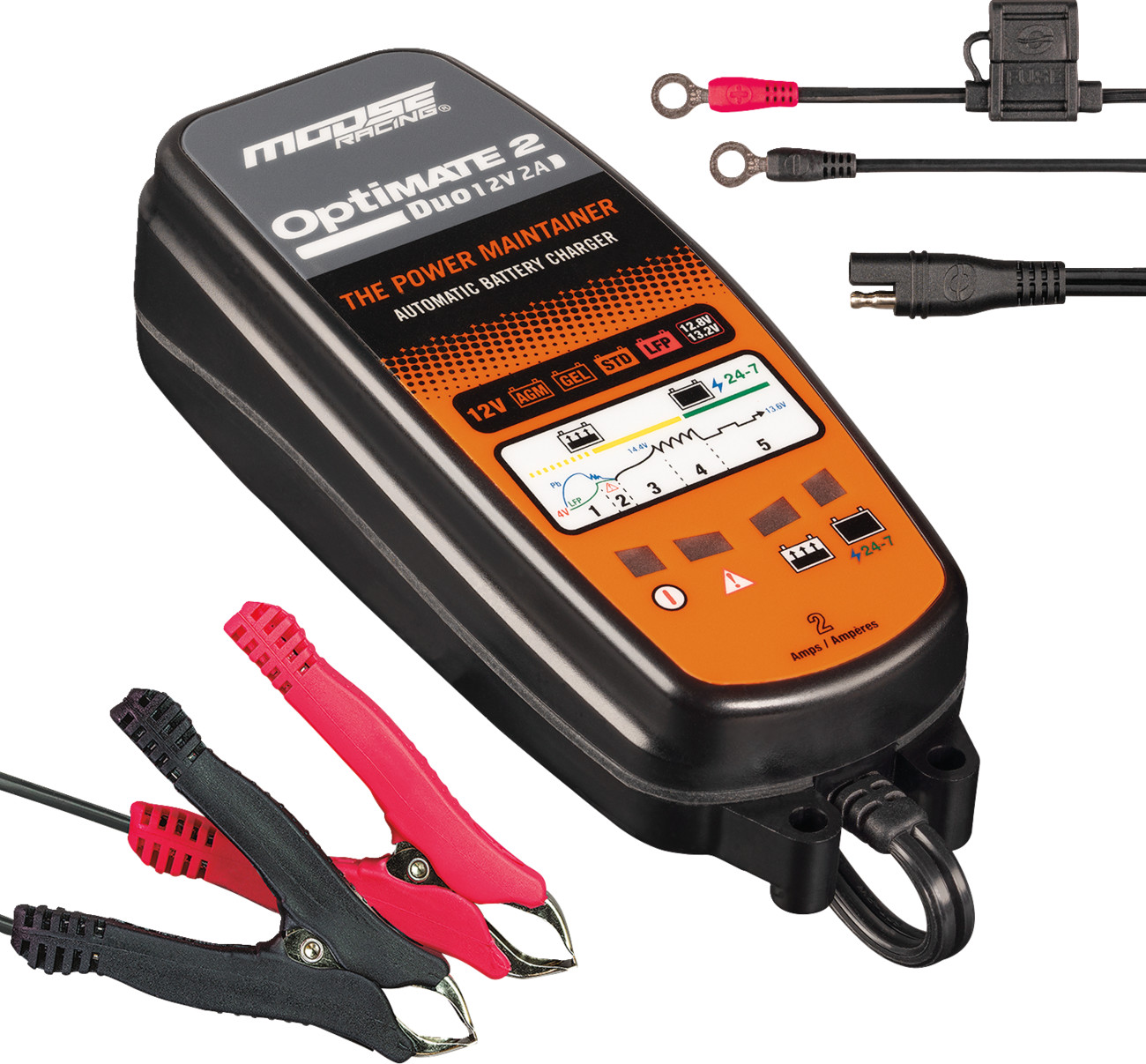 Moose Racing Optimate 2 Duo Charger/Maintainer