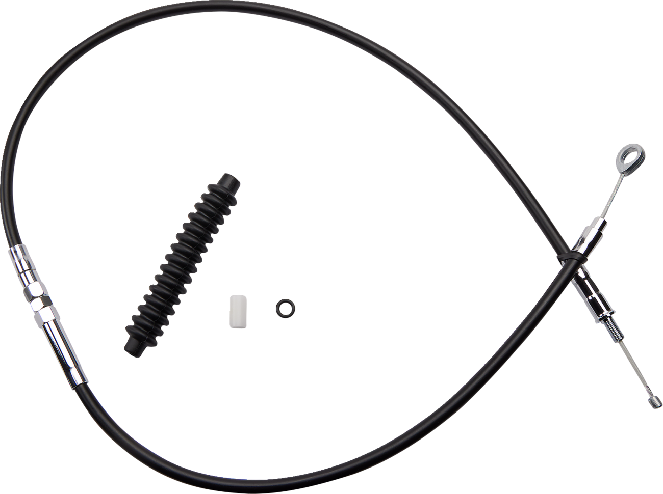 Drag specialties High-Efficiency Black Vinyl Clutch Cable - 45" Harley Davidson