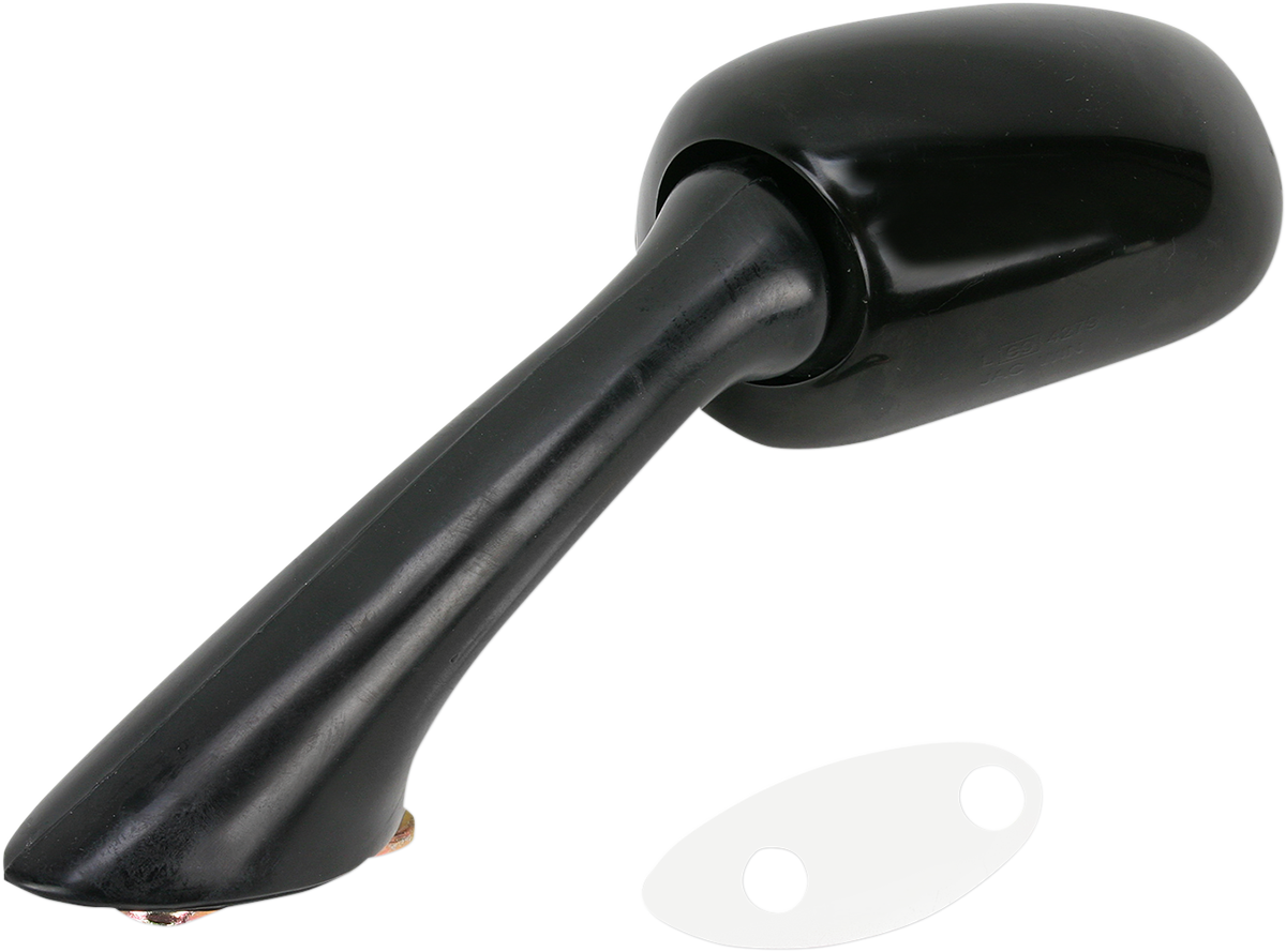 Emgo Mirror - Side View - Oval - Black - Left Honda
