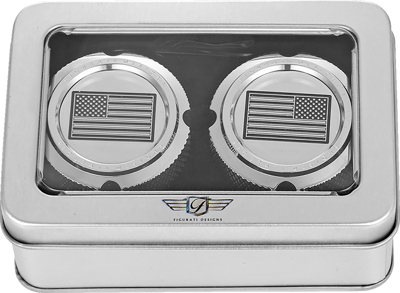 Figurati Designs Front Axle Nut Covers for Harley 2002-2025