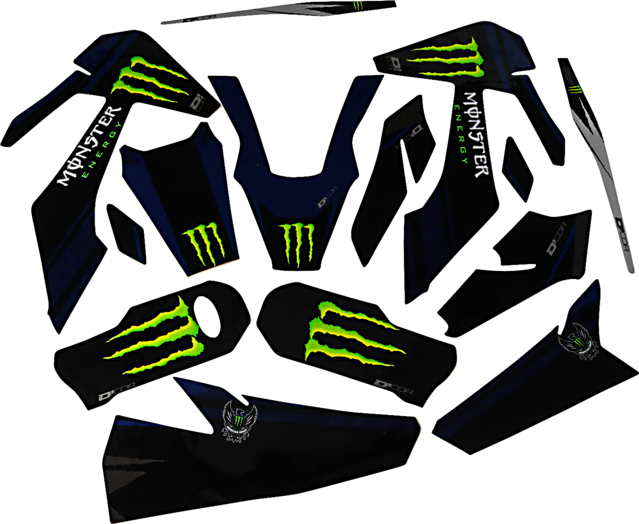 D'cor visuals Graphic Kit - Monster Energy - FC 450 2018-2022 Husqvarna FC450