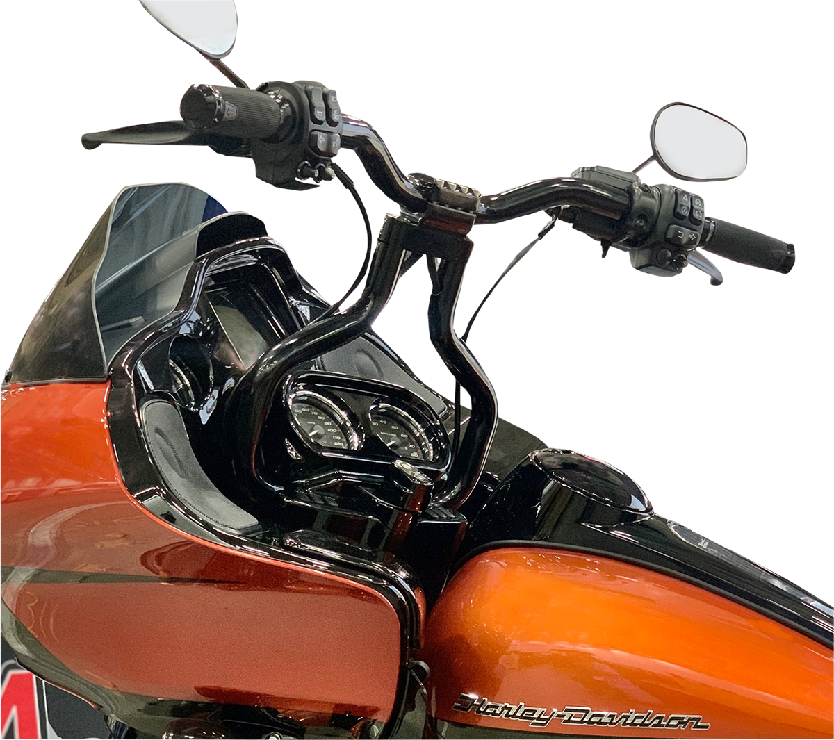 La choppers Double Walled Road Glide Kage Fighter T-Bar - 14" - Black Harley Davidson
