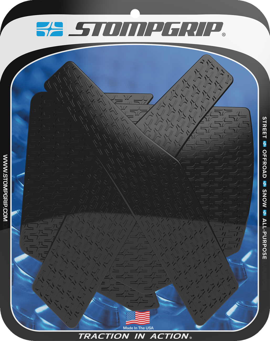 Stompgrip Traction Pad Tank Grips - Icon - Black - CRF300L/Rally 2021-2024 Honda CRF300L / 2021-2024 Honda CRF300L Rally