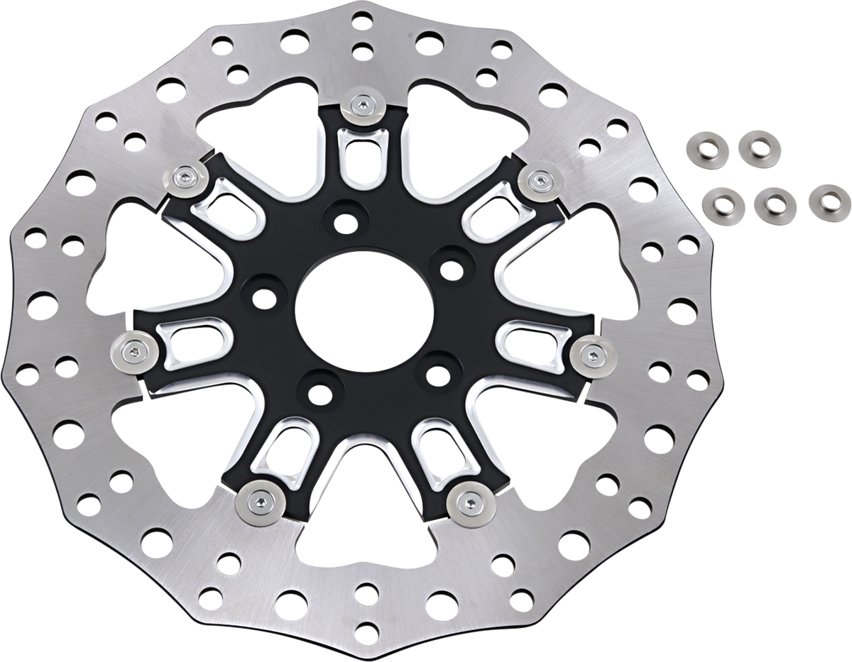 Arlen ness Front Rotor - 7 Valve - 11.8" - Black Harley Davidson