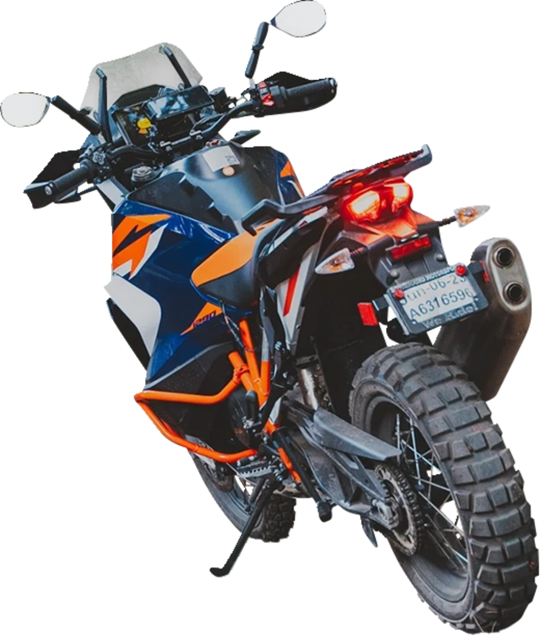 Ram mounts Tough-Mirror™ - Side View - Oval - Black - Left/Right with Ball