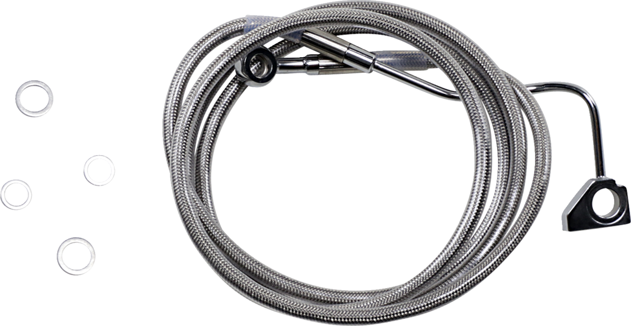 Drag specialties Brake Line - +10" - Stainless Steel - ABS Harley Davidson