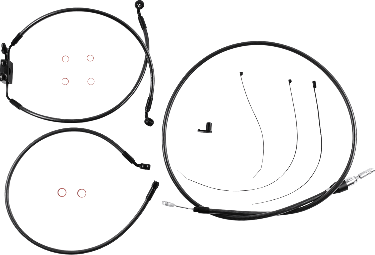 Magnum shielding Black Pearl™ Designer Handlebar Installation Kit - 10" - FXLR/FXFB/S Harley Davidson