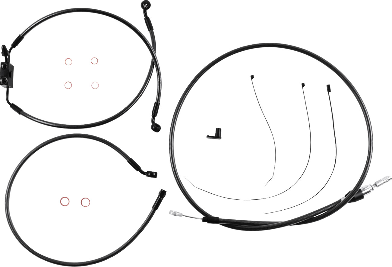 Magnum shielding Black Pearl™ Designer Handlebar Installation Kit - 10" - FXLR/FXFB/S Harley Davidson