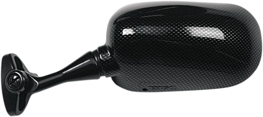 Emgo Mirror - Side View - Carbon Fiber - Rectangle - Left - Honda