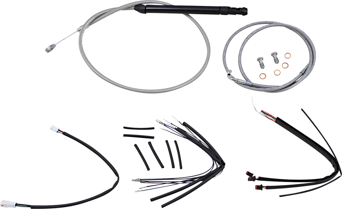 Burly Handlebar Cable Installation Kit For Harley w/ ABS