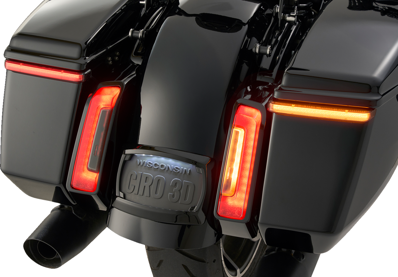 Ciro Lightstrike Saddlebag Blades Turn / Brake Lights For Harley Touring 2023-2026