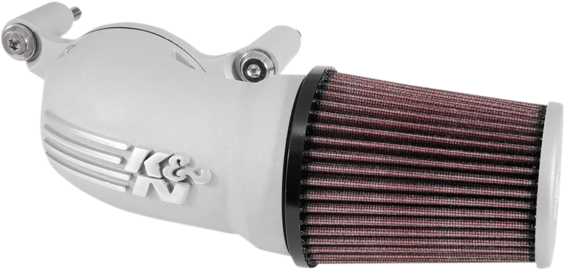 K & n Aircharger® Intake System with Cast Aluminum Intake Tube - Satin Silver Harley Davidson