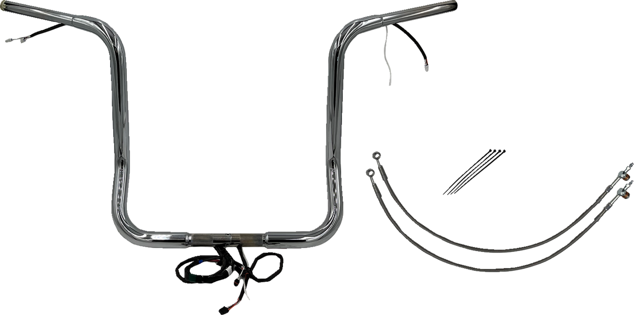 Fat Baggers Inc. 1 1/4" Wired Round Top Handlebar Kit For Harley Touring 2014-2015