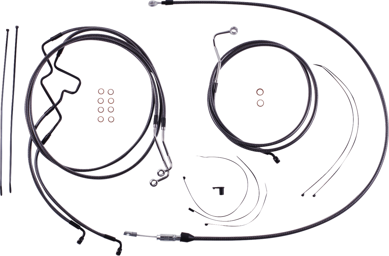 Magnum shielding KARBONFIBR Designer Handlebar Installation Kit - 8" - '21-'22 FLHR 2021-2023 Harley Davidson FLHRXS Road King Special / 2021-2022 Harley Davidson FLHR Road King