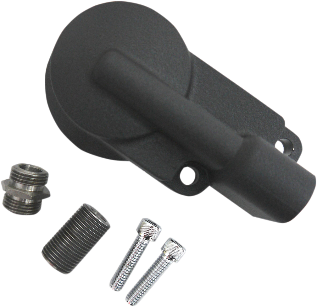 Drag specialties Oil Filter Mount - Black Harley Davidson