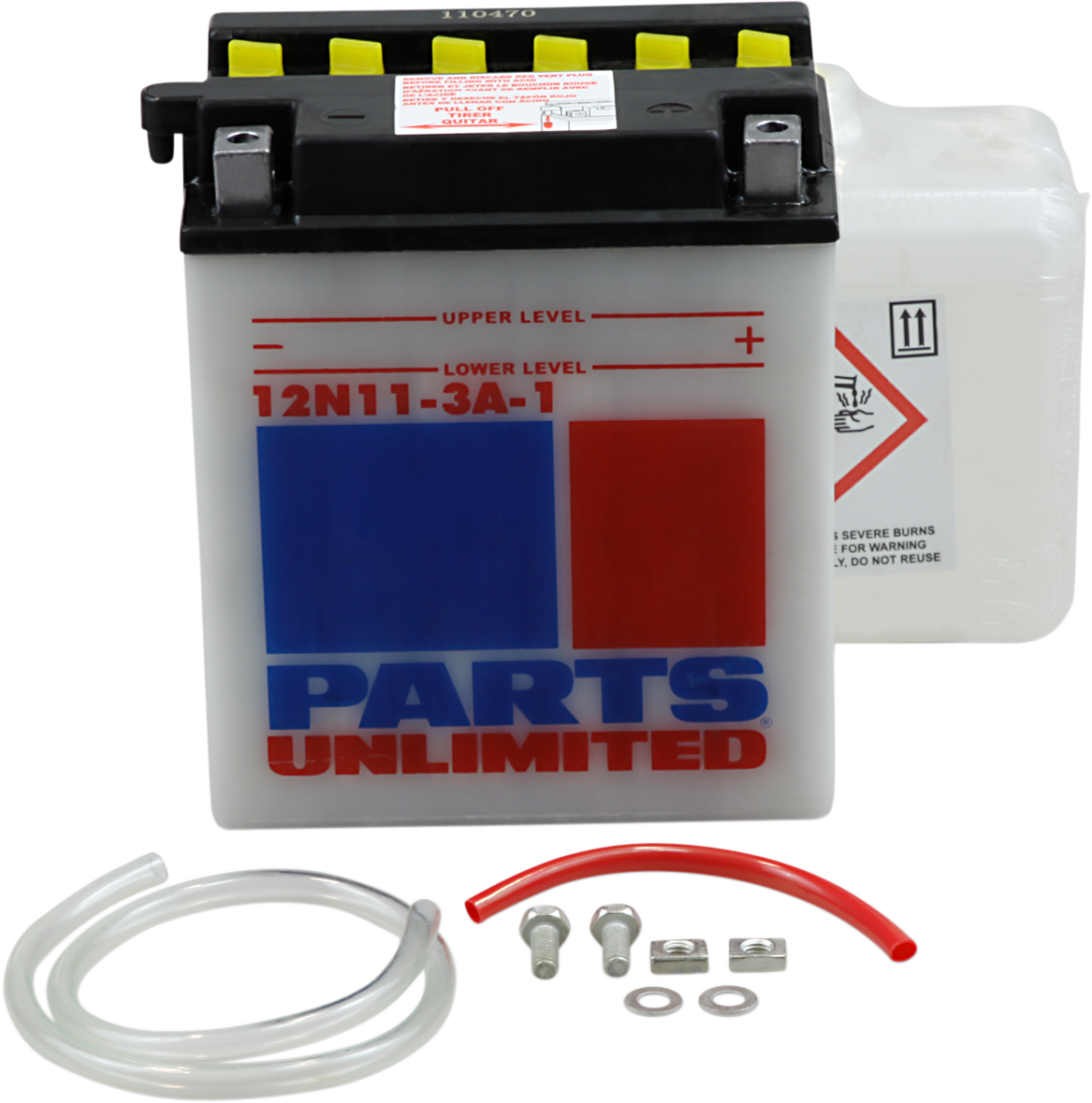 Parts unlimited Battery - 12N11-3A-1 1973-1977 Suzuki GT185 / 1974-1977 Suzuki TC185 / 1972-1977 Suzuki GT550