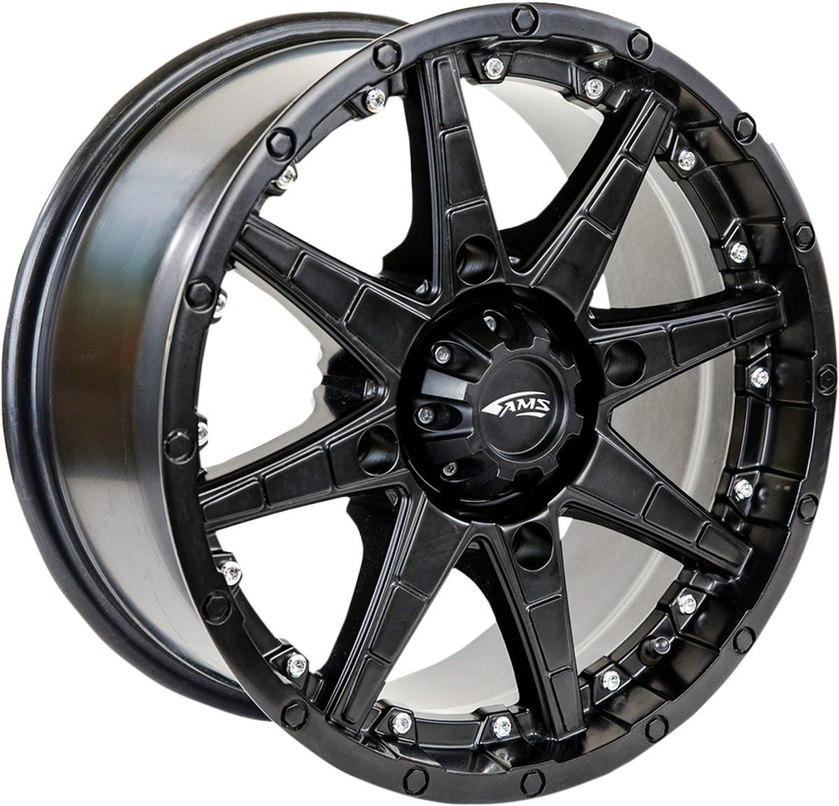 Ams Wheel - Roll'n 105 - Front/Rear - Black - 15x7 - 4/156 - 5+2 Kawasaki/Polaris/Arctic Cat/Yamaha