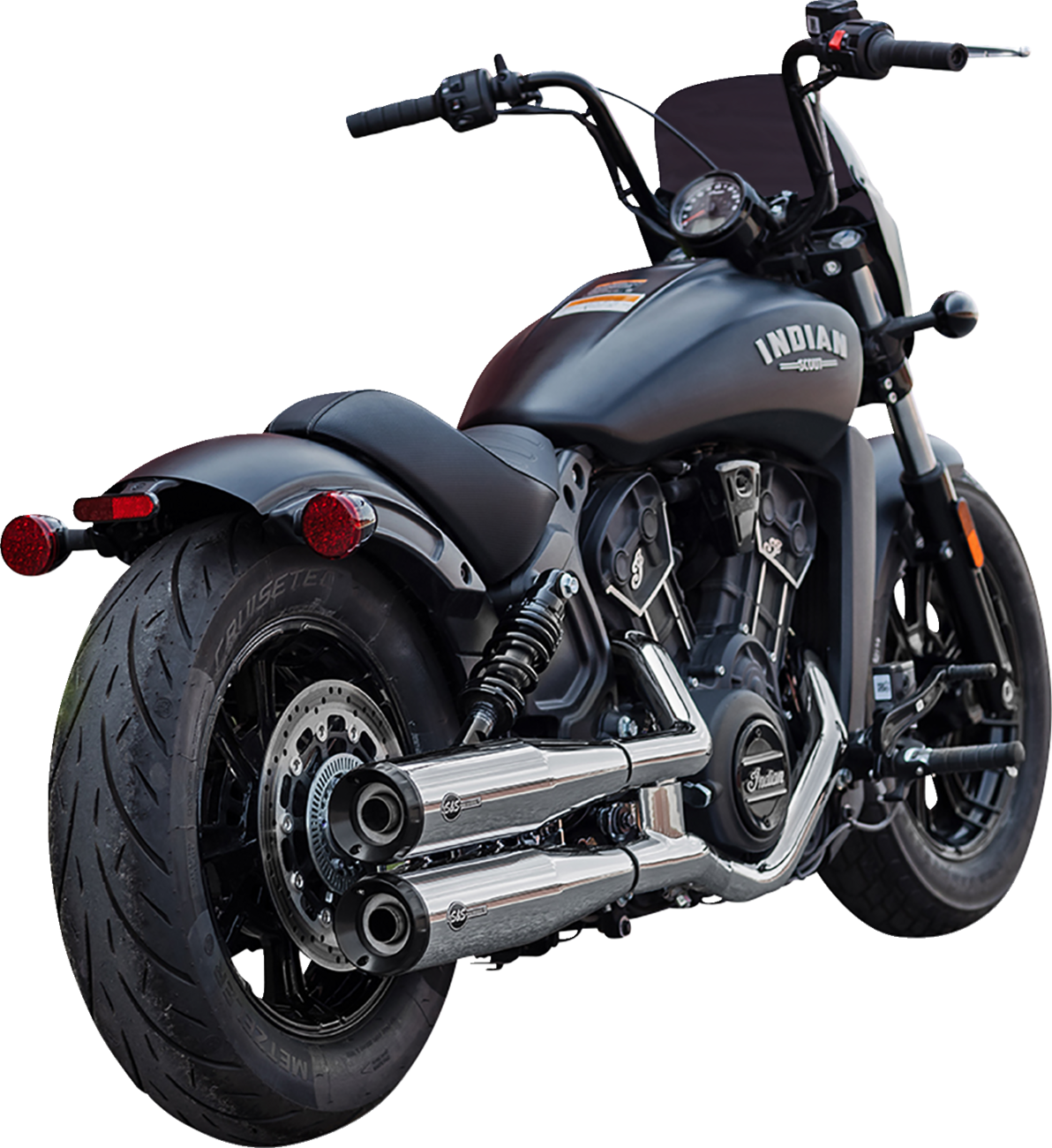 S&S Cycle Grand National Slip-On Mufflers For Indian Scout 2019-2024