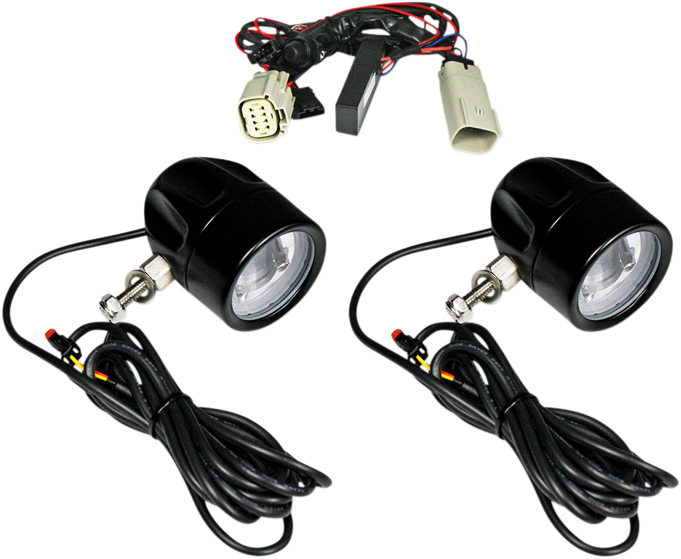 Custom Dynamics Black LED Probeam Halo Fog Lights 2014-24 Harley Road Glide Tri