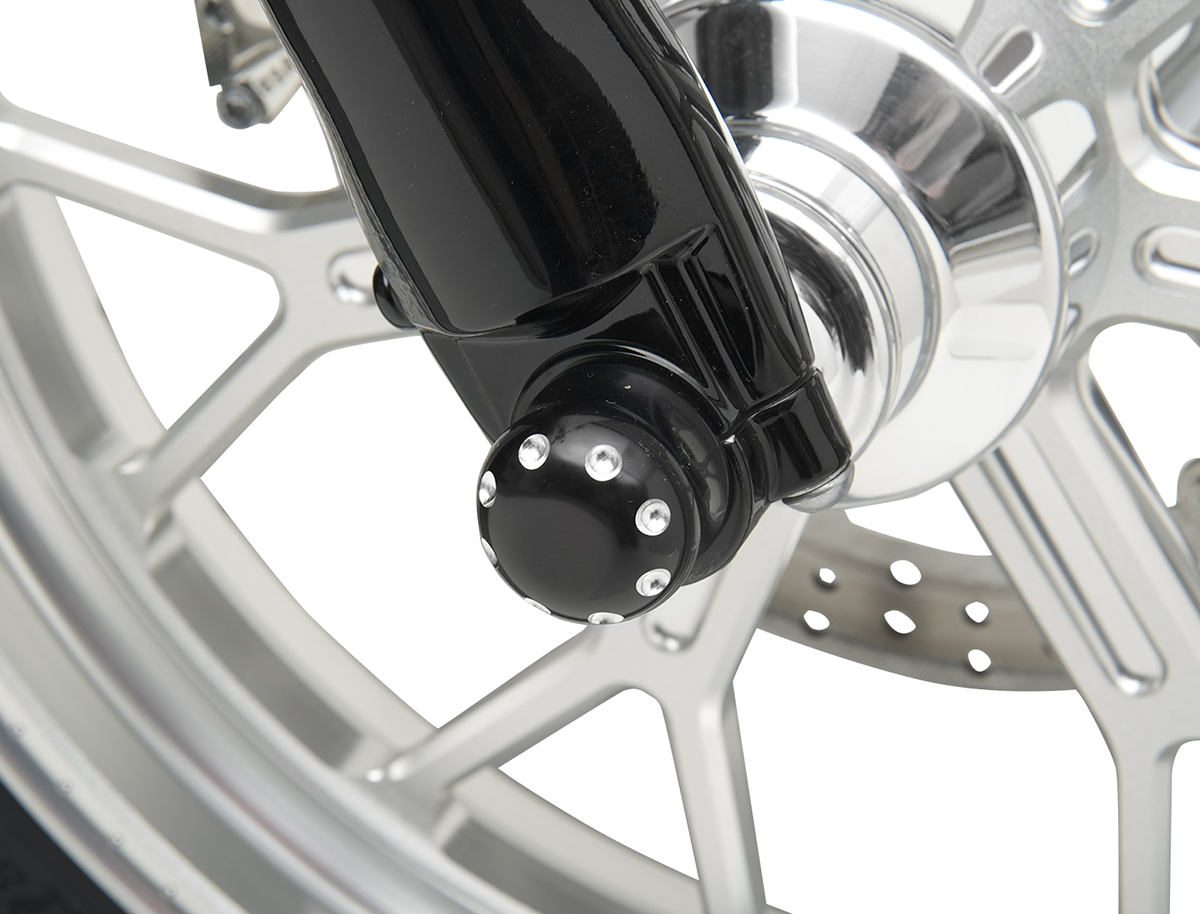 Covingtons Dimpled Front Axle Caps For Harley Touring 2008-2025