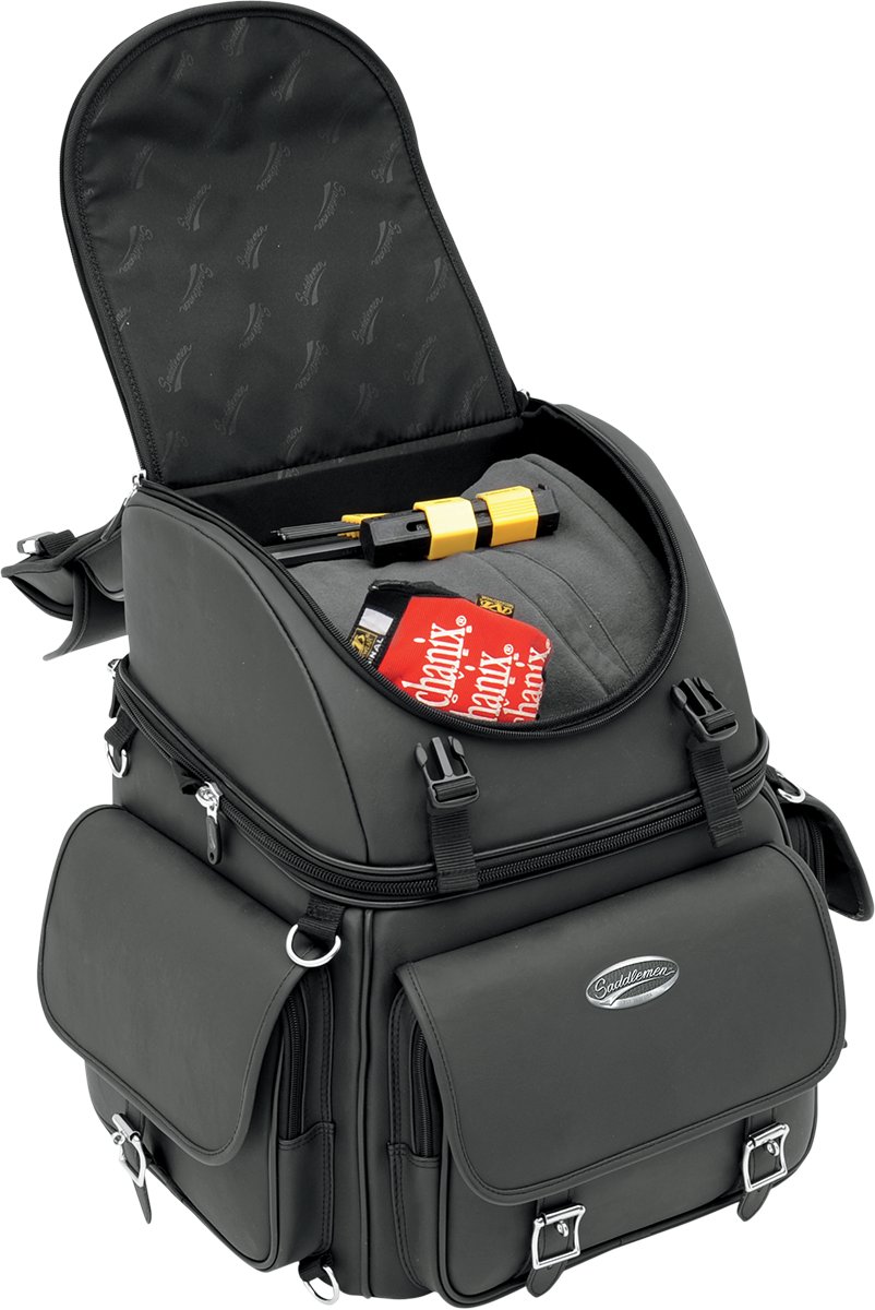 SADDLEMEN BR3400EX Combination Backrest, Backseat, and Sissy Bar Bag