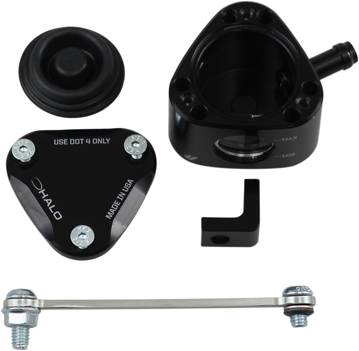 Driven Black 31cc Front Brake Reservoir Left Exit
