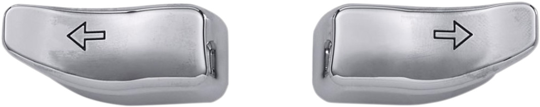 Drag specialties Turn Signal Switch Extension Caps - Chrome 2014-2022 Harley Davidson FLHR Road King / 2015-2025 Harley Davidson FLRT Freewheeler / 2017-2025 Harley Davidson FLHRXS Road King Special