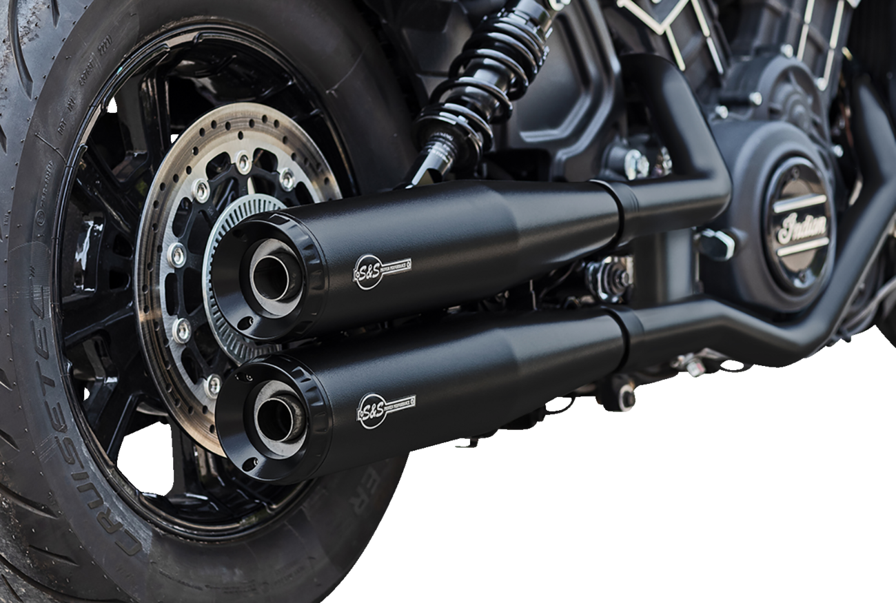 S&S Cycle Grand National Slip-On Mufflers For Indian Scout 2019-2024