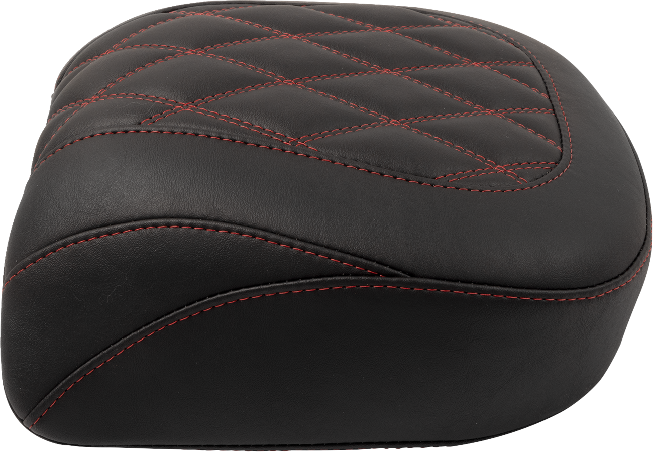 Mustang Wide Tripper™ Seat - Passenger - Dark Cherry Stitching - FLT/FLH '23-'25 Harley Davidson