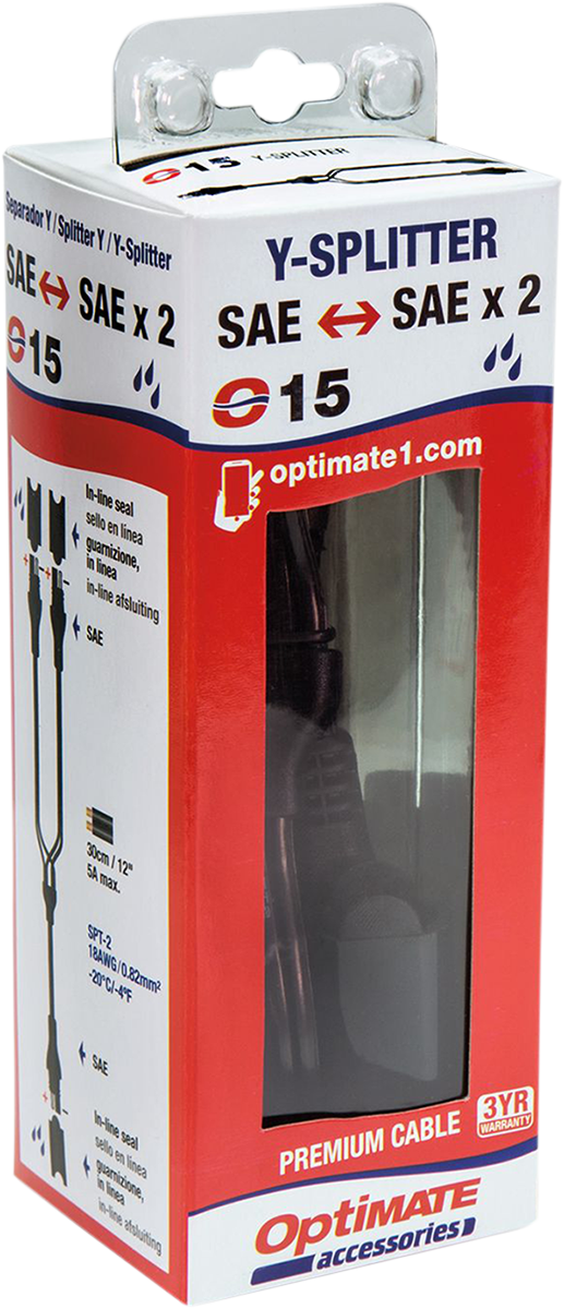 TecMate SAE Y-Split Cable Without Fuse