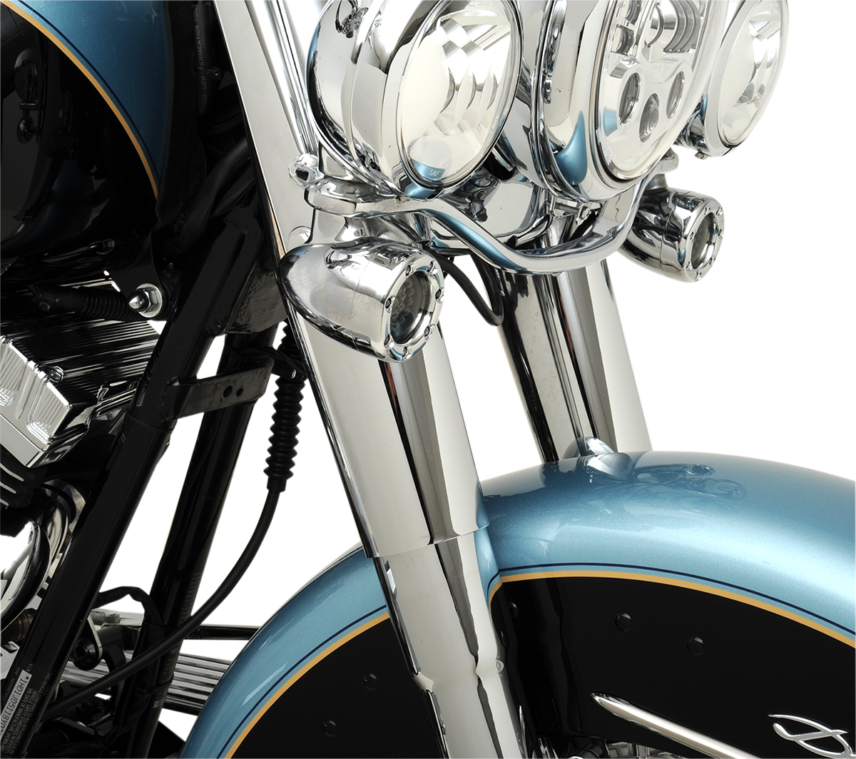Drag specialties Fork Slider Covers - Stock Length - Chrome - Smooth Harley Davidson