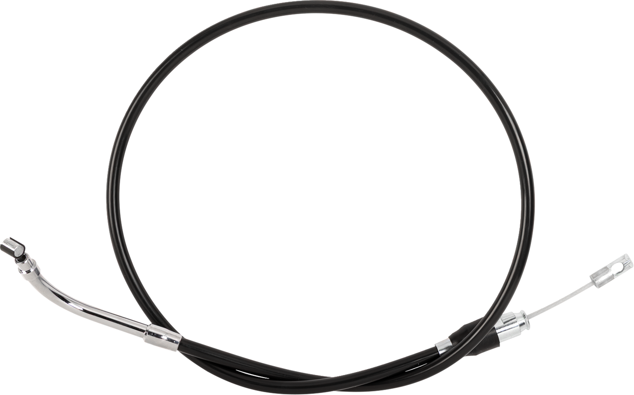 Drag specialties Quick Connect Clutch Cable - Upper - 44" - Black/Chrome Harley Davidson