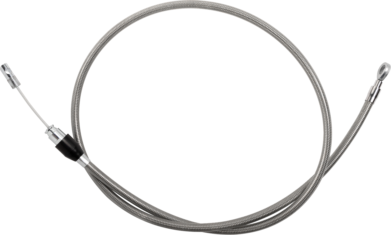 Drag specialties Quick Connect Clutch Cable - Upper - 56" - Stainless Steel Harley Davidson