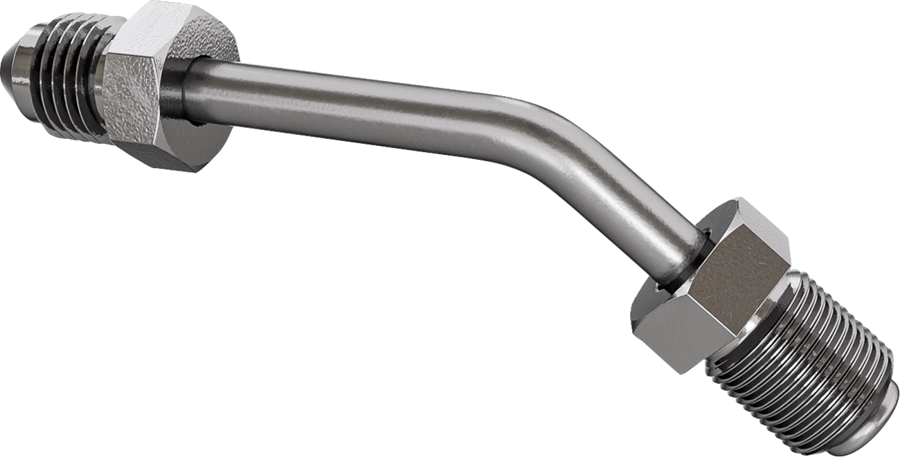 Goodridge Universal Banjo - AN3 Adaptor - 45° - Stainless Steel