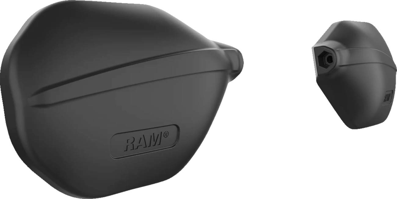 Ram mounts Tough-Mirror™ - Side View - Oval - Black - Left/Right