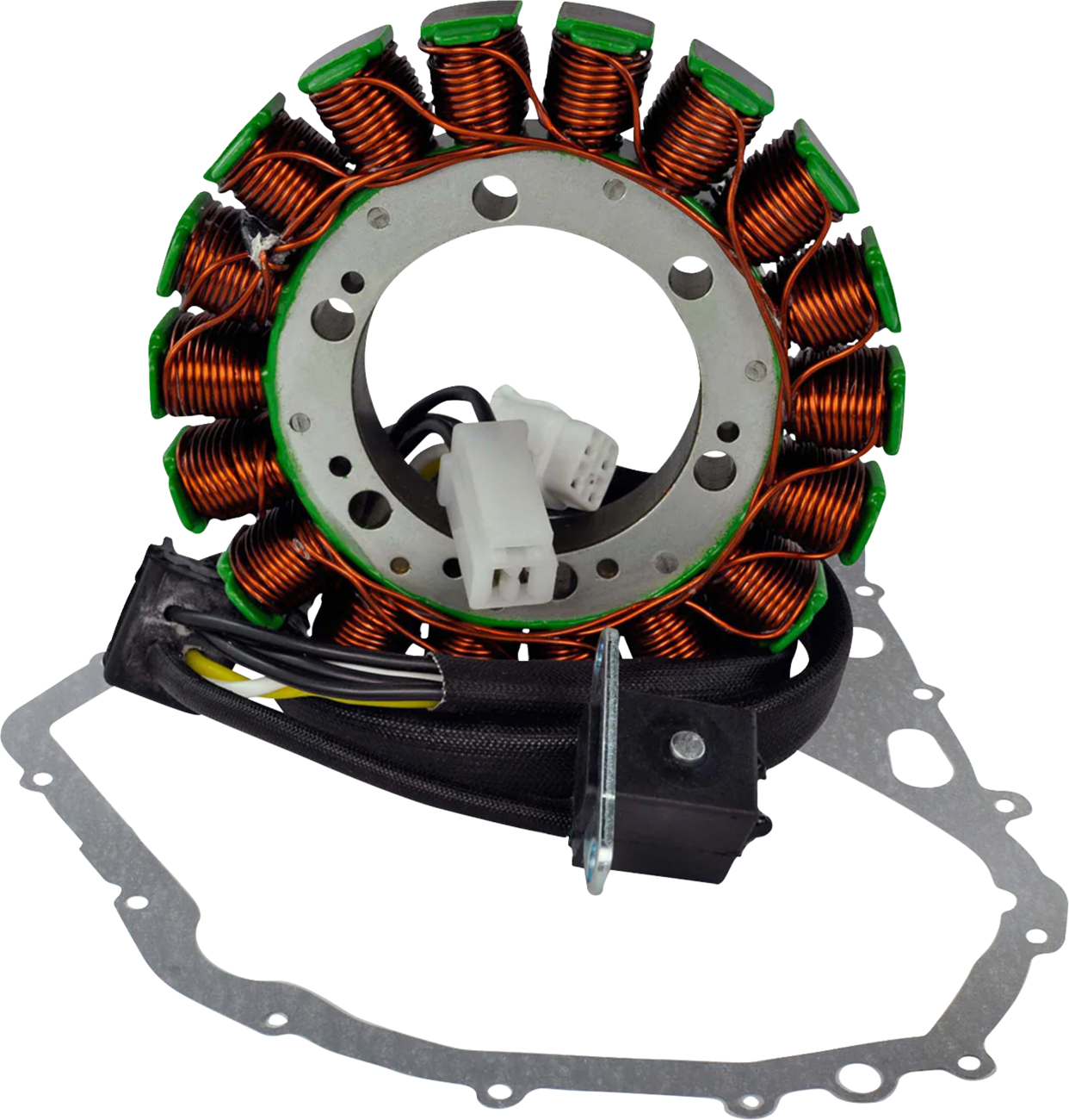 Rm stator Stator with Crankcase Cover Gasket - Arctic Cat/Suzuki