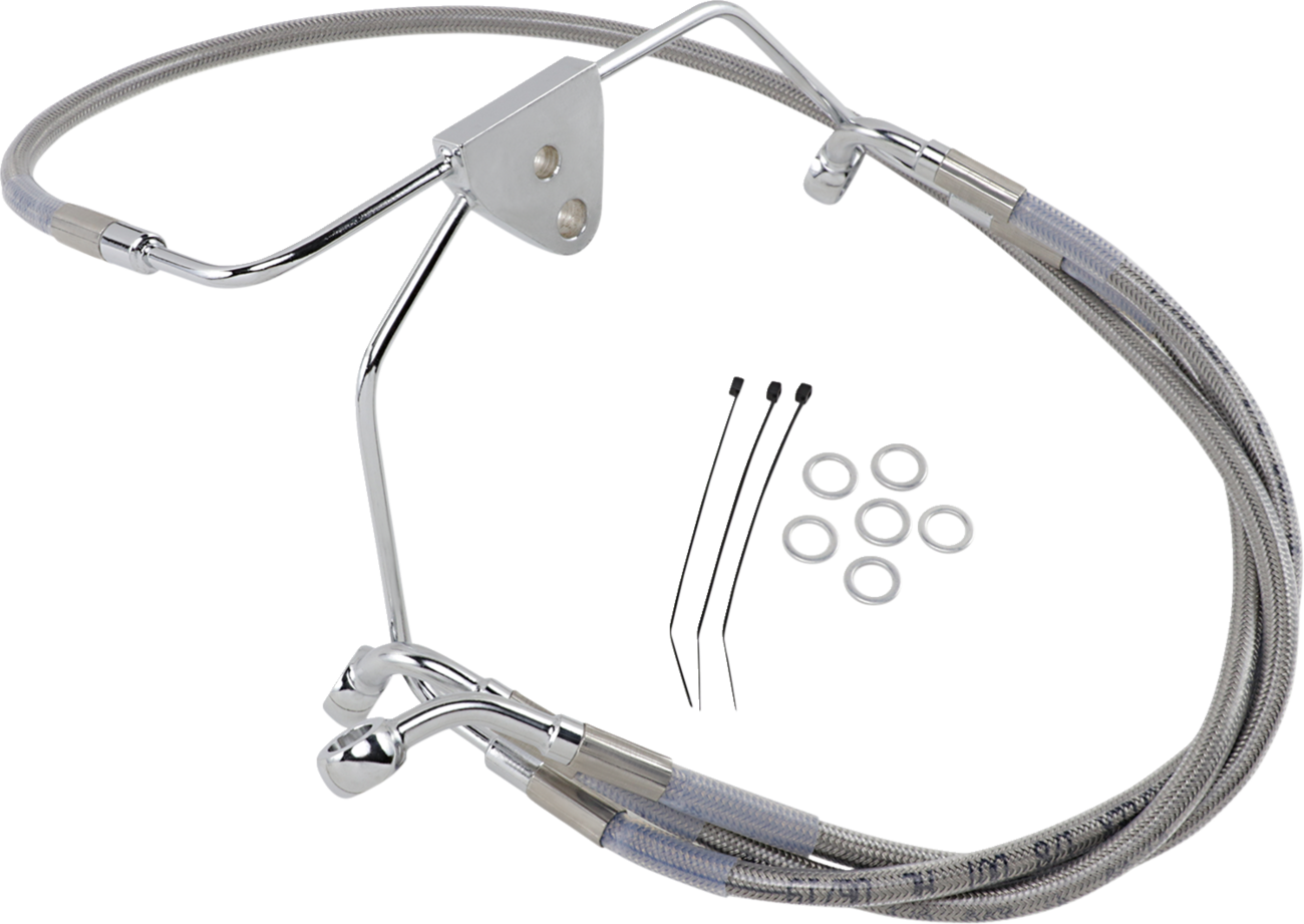 Drag Specialties Extended Length Stainless Steel Brake Line Kit