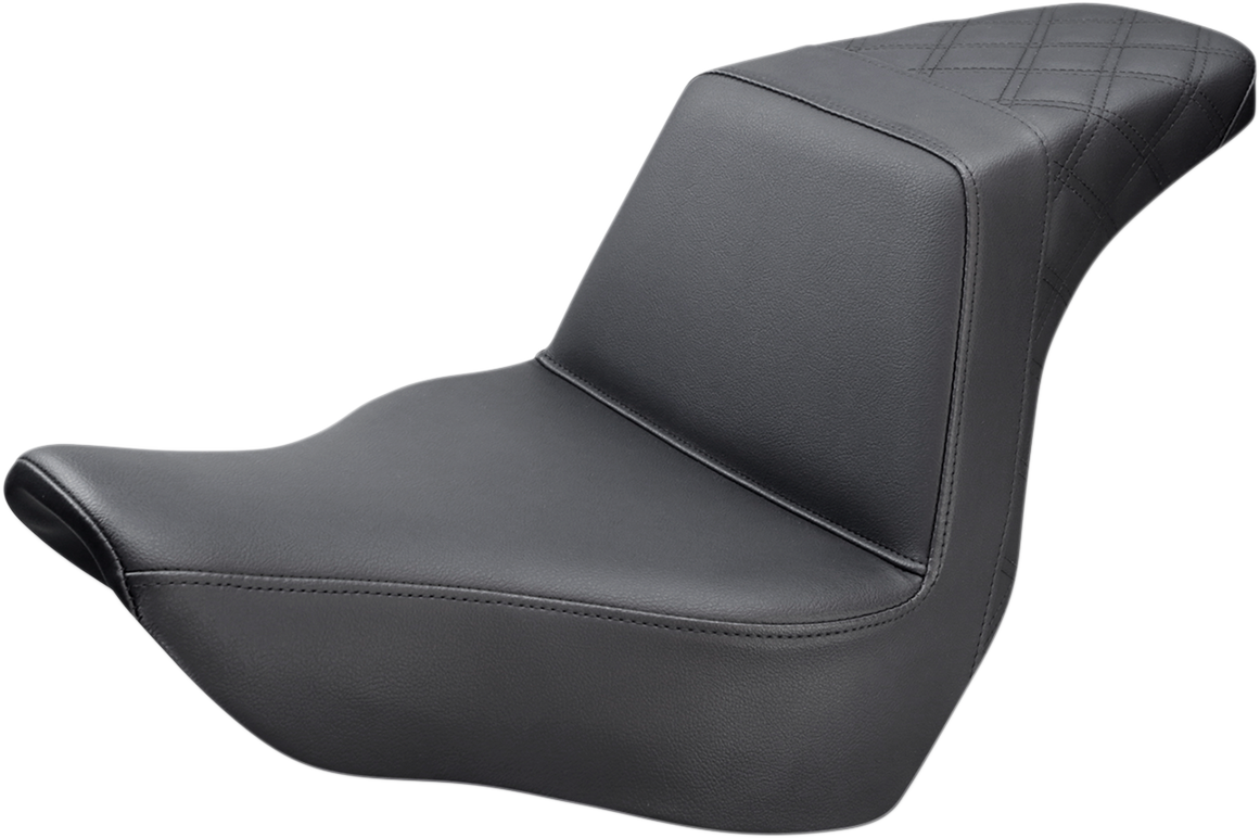 SADDLEMEN Step-Up Seat — Rear Lattice Stitch