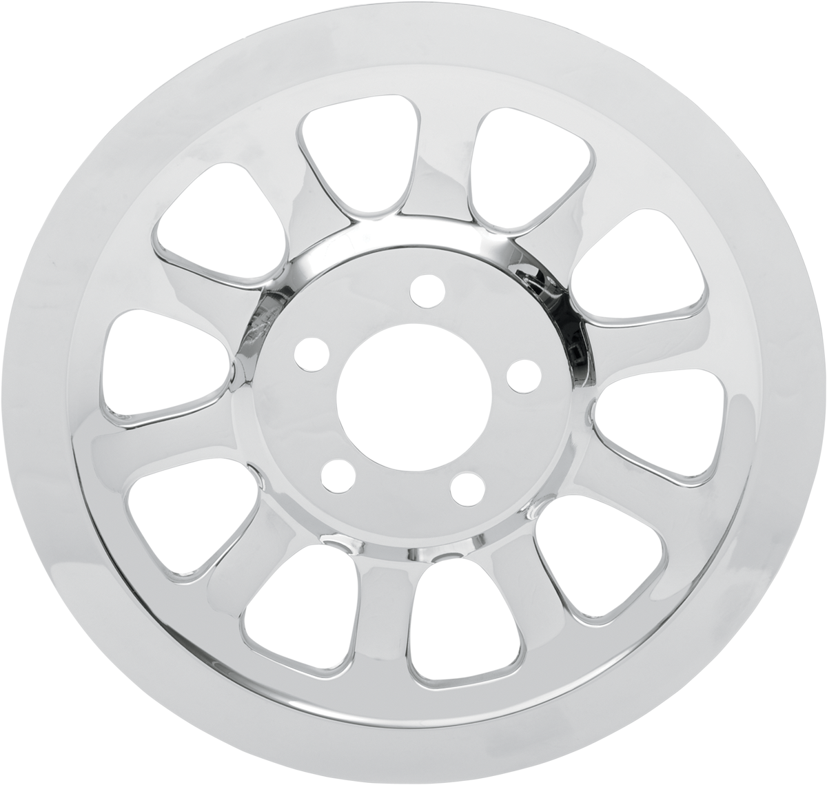 Drag Specialties Chrome Outer Rear Pulley Insert