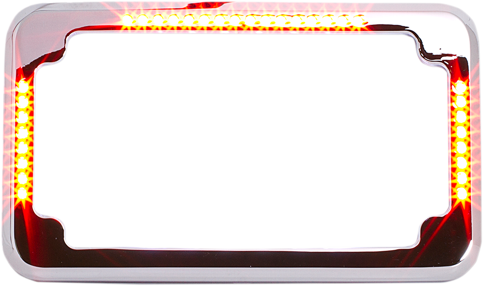 CYCLE VISIONS Slick Signals Flat License Plate Frame